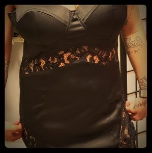 Charlotte Russe strappy little black dress size XL